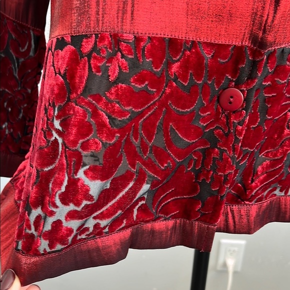 TanJay Red Long Sleeve Button Down Shirt - Picture 5 of 7